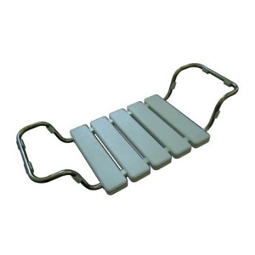 Scaun pentru cadă 84 x 13 cm, argintiu/alb
