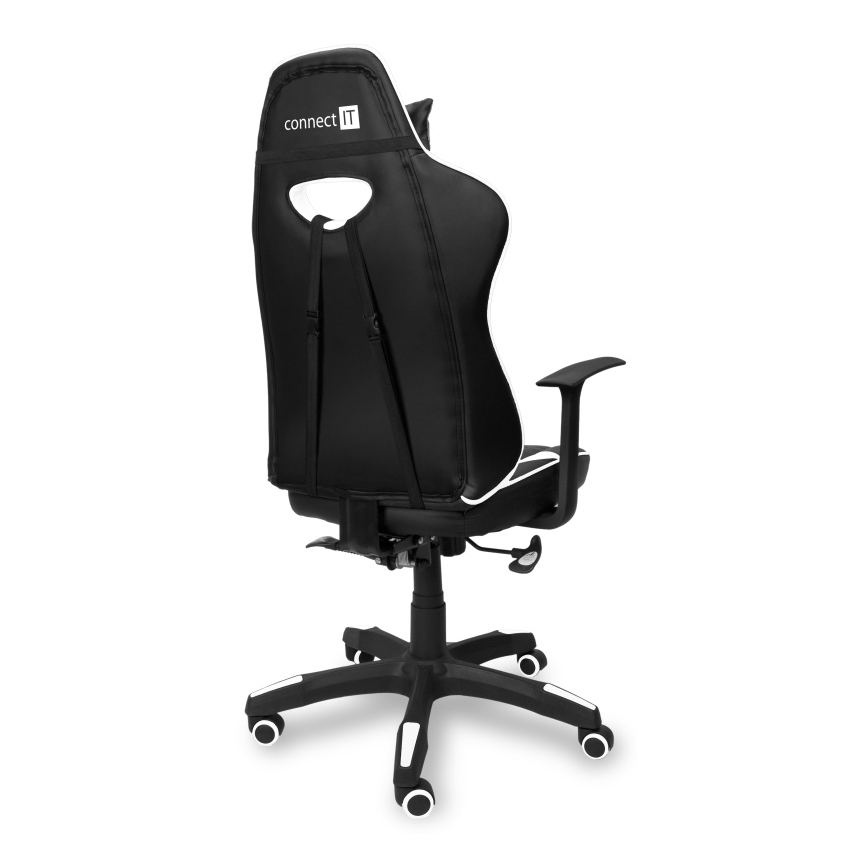 Scaun pentru jocuri video CONNECT IT CGC-0700-WH LeMans Pro negru/alb