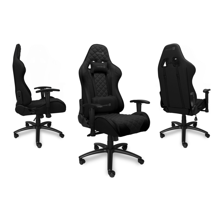 Scaun pentru jocuri video CONNECT IT CGC-1200-BK Monaco Pro negru