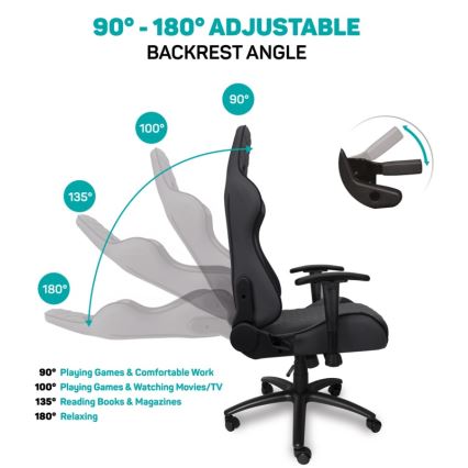 Scaun pentru jocuri video CONNECT IT CGC-1200-GY Monaco Pro gri/negru