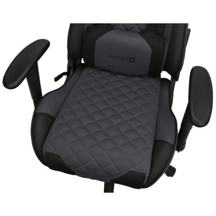 Scaun pentru jocuri video CONNECT IT CGC-1200-GY Monaco Pro gri/negru