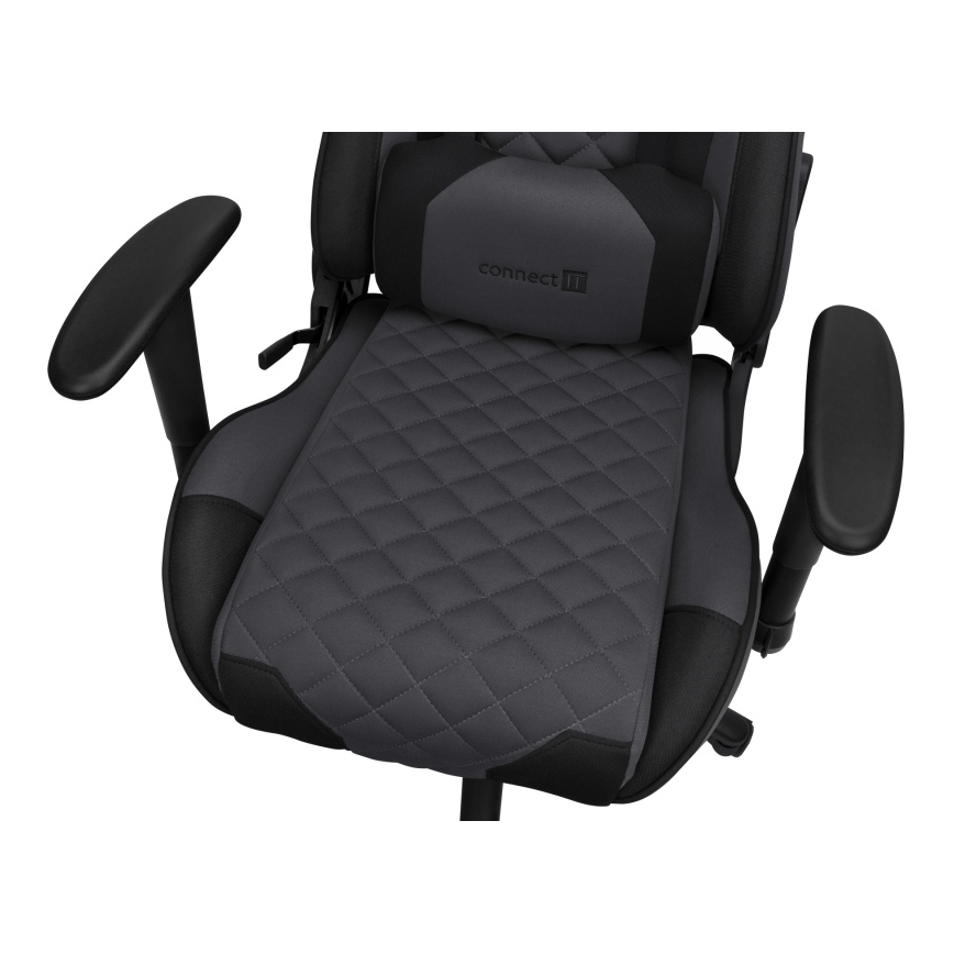 Scaun pentru jocuri video CONNECT IT CGC-1200-GY Monaco Pro gri/negru
