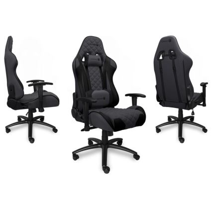 Scaun pentru jocuri video CONNECT IT CGC-1200-GY Monaco Pro gri/negru