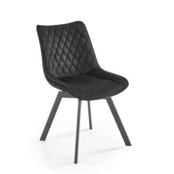 Scaun pivotant pentru dining OMBRA, 1 buc., negru