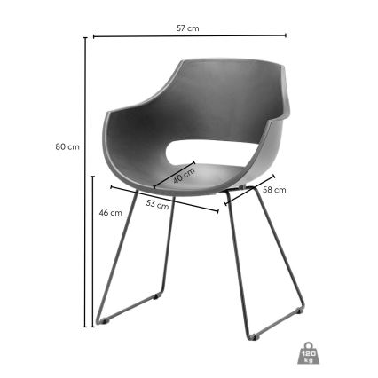 Scaun ROCKY, antracit, 1 buc.