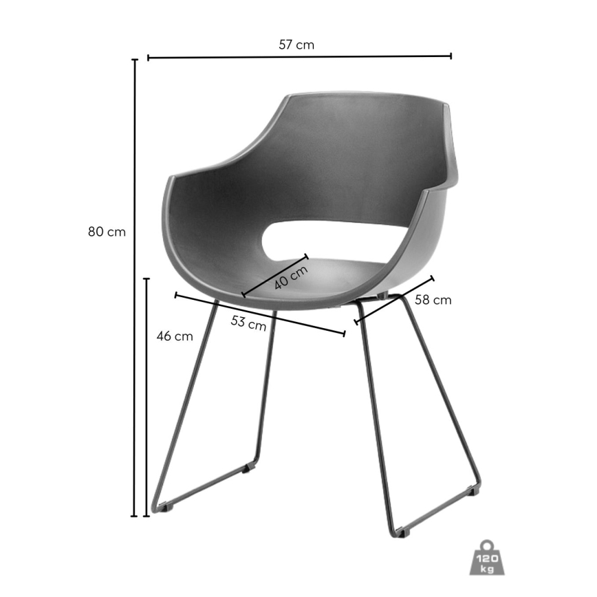 Scaun ROCKY, antracit, 1 buc.