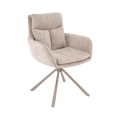 Scaun rotativ de dining HALSA, 1 buc., bej