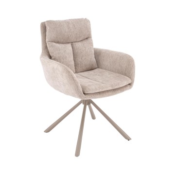 Scaun rotativ de dining HALSA, 1 buc., bej