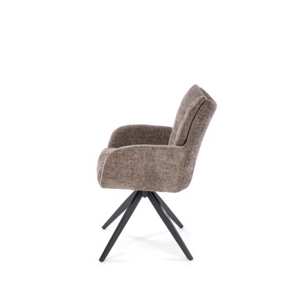Scaun rotativ pentru dining NUVO 1 buc. gri/negru