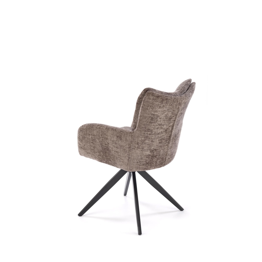 Scaun rotativ pentru dining NUVO 1 buc. gri/negru