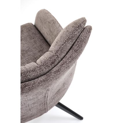 Scaun rotativ pentru dining NUVO 1 buc. gri/negru