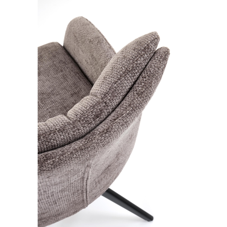 Scaun rotativ pentru dining NUVO 1 buc. gri/negru