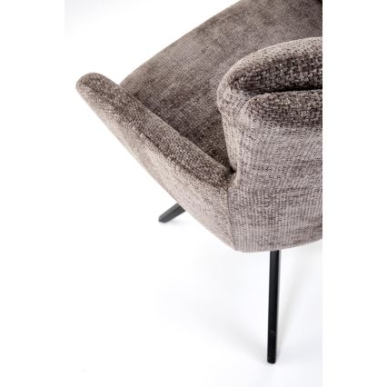 Scaun rotativ pentru dining NUVO 1 buc. gri/negru