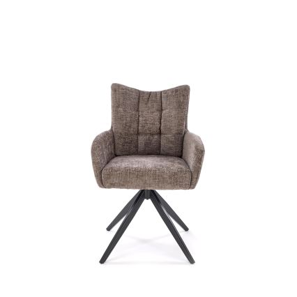Scaun rotativ pentru dining NUVO 1 buc. gri/negru