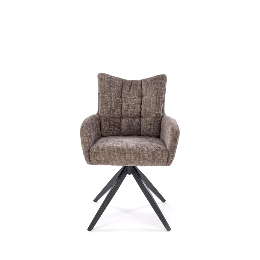 Scaun rotativ pentru dining NUVO 1 buc. gri/negru