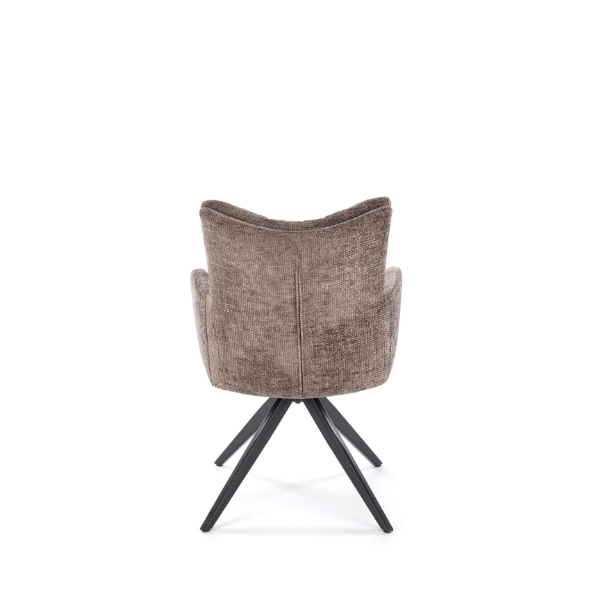 Scaun rotativ pentru dining NUVO 1 buc. gri/negru