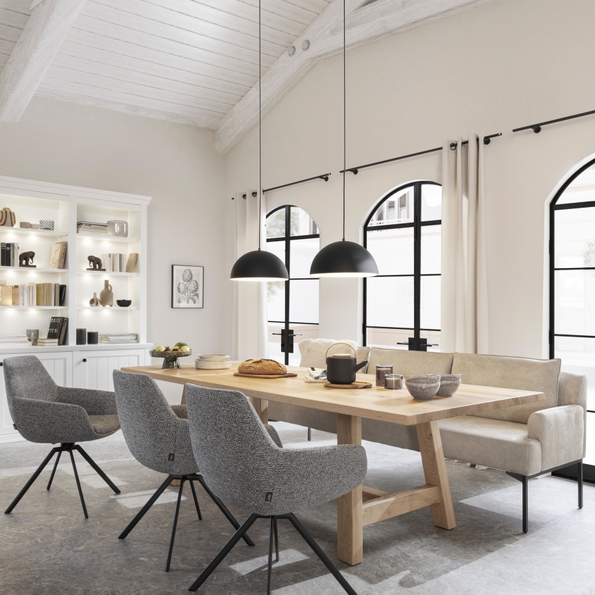 Schöner Wohnen 11728-18 - Lampă suspendată ALI pe cablu, 1xE27/25W/230V, Ø 38 cm, negru