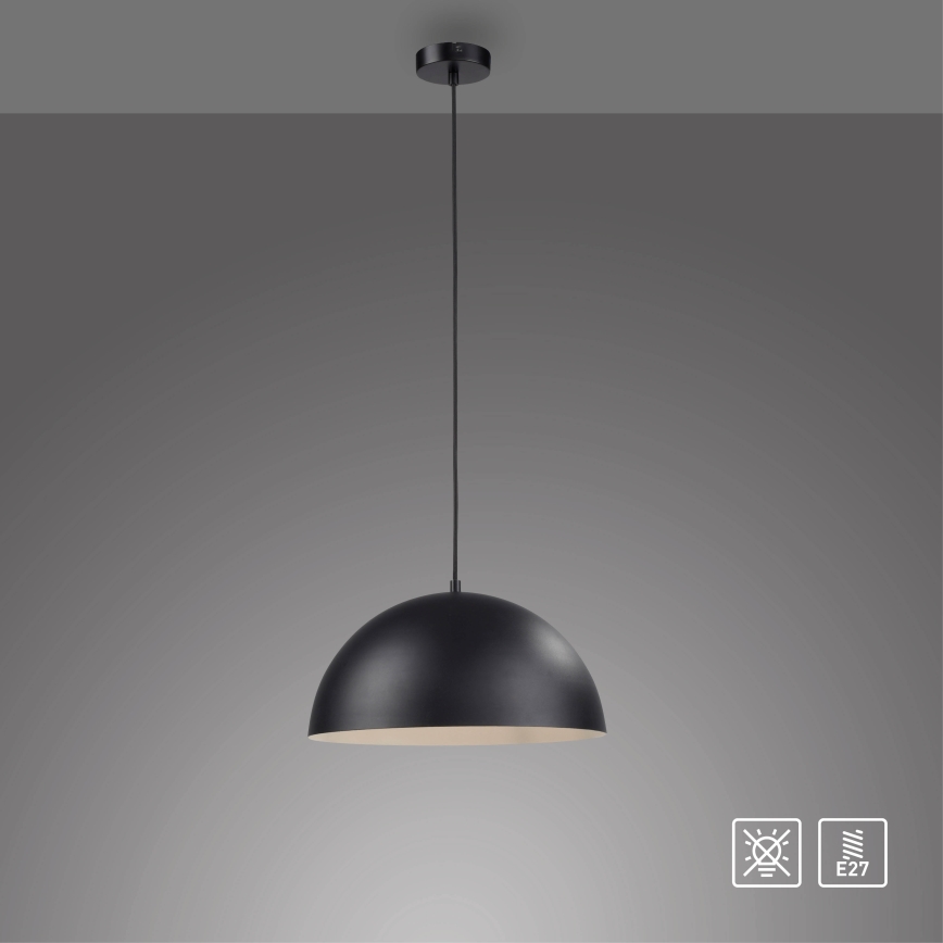 Schöner Wohnen 11728-18 - Lampă suspendată ALI pe cablu, 1xE27/25W/230V, Ø 38 cm, negru