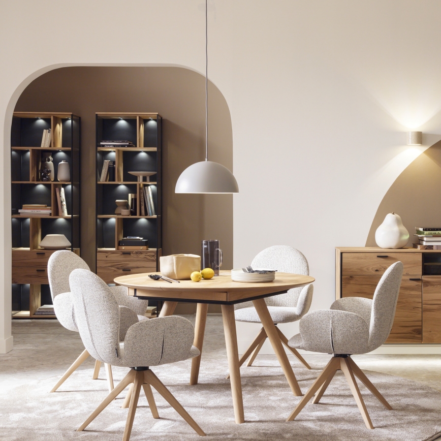 Schöner Wohnen 11728-39 - Lustră suspendată ALI pe cablu 1xE27/25W/230V Ø 38 cm, gri