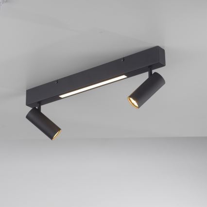 Schöner Wohnen DANTE 11793-18 - Spot LED 2xGU10/10W/230V + LED/7,2W, negru