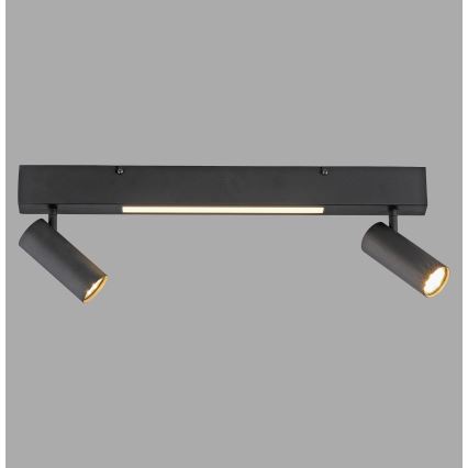 Schöner Wohnen DANTE 11793-18 - Spot LED 2xGU10/10W/230V + LED/7,2W, negru