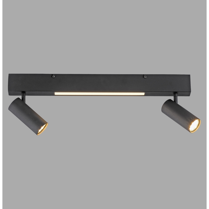 Schöner Wohnen DANTE 11793-18 - Spot LED 2xGU10/10W/230V + LED/7,2W, negru