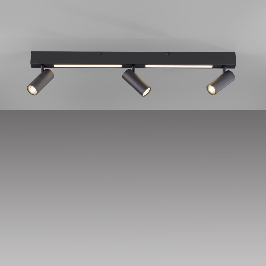 Schöner Wohnen 11794-18 - Spot LED DANTE 3xGU10/10W/230V + LED/14,4W negru