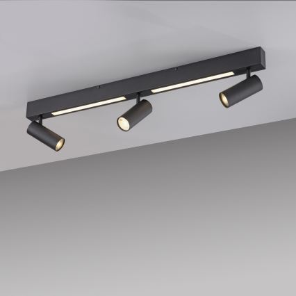 Schöner Wohnen 11794-18 - Spot LED DANTE 3xGU10/10W/230V + LED/14,4W negru