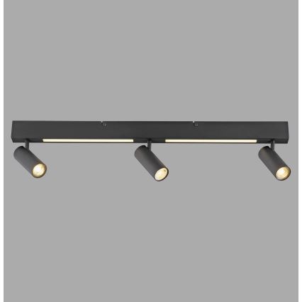 Schöner Wohnen 11794-18 - Spot LED DANTE 3xGU10/10W/230V + LED/14,4W negru