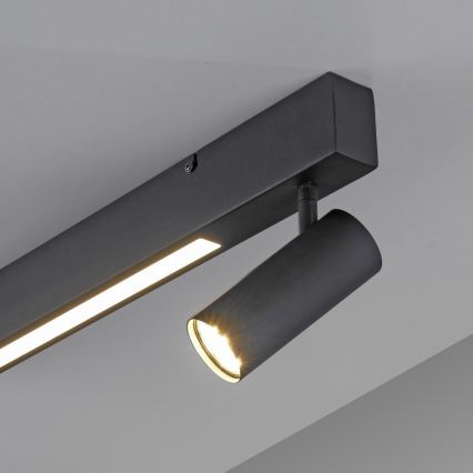 Schöner Wohnen 11794-18 - Spot LED DANTE 3xGU10/10W/230V + LED/14,4W negru