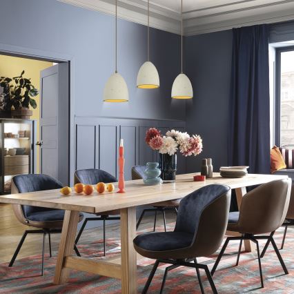 Schöner Wohnen 12541-42 - Lustră pe cablu TRAVENTA, 3 x E27/40W/230V, beton