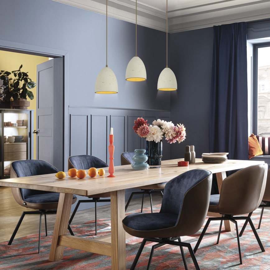 Schöner Wohnen 12541-42 - Lustră pe cablu TRAVENTA, 3 x E27/40W/230V, beton