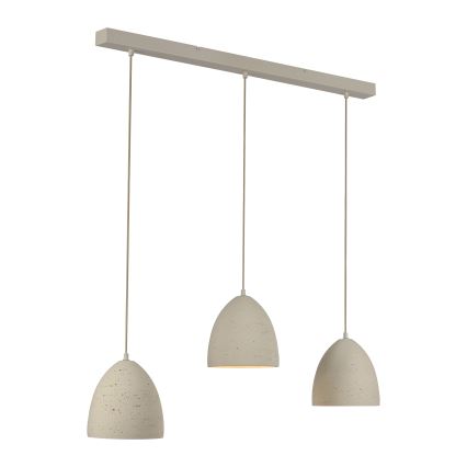 Schöner Wohnen 12541-42 - Lustră pe cablu TRAVENTA, 3 x E27/40W/230V, beton
