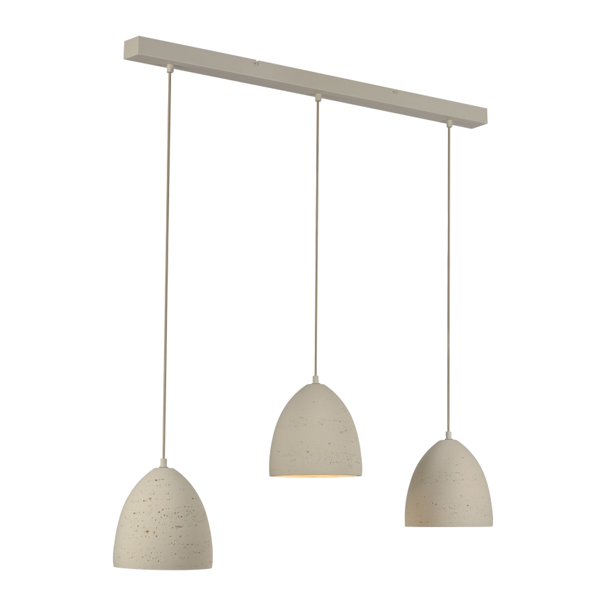 Schöner Wohnen 12541-42 - Lustră pe cablu TRAVENTA, 3 x E27/40W/230V, beton