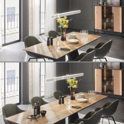 Schöner Wohnen 12577-16 - Pendul LED compatibil cu dimmer pe cablu ADRIANA ROUND 2xLED/24W/230V 2700/3000/3500/4000/5000K 160 cm alb