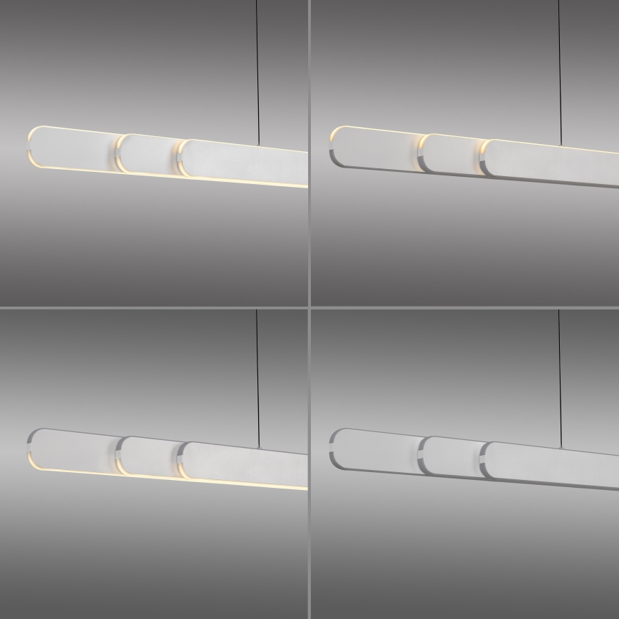 Schöner Wohnen 12577-16 - Pendul LED compatibil cu dimmer pe cablu ADRIANA ROUND 2xLED/24W/230V 2700/3000/3500/4000/5000K 160 cm alb