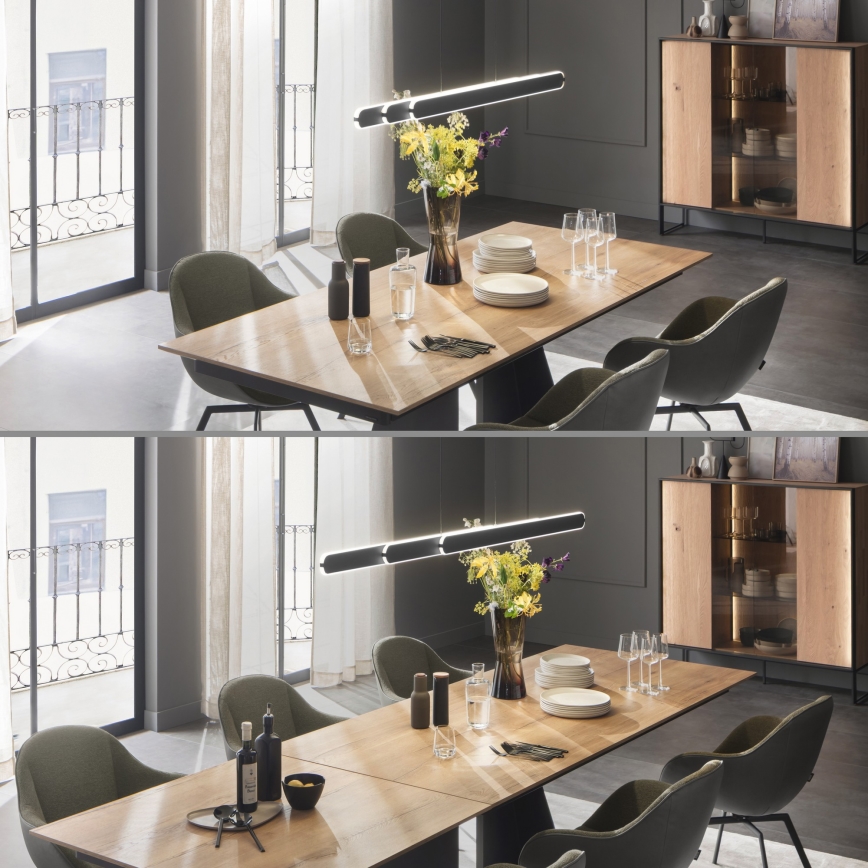 Schöner Wohnen 12577-18 - Lustru LED reglabil suspendat ADRIANA ROUND 2xLED/24W/230V 2700/3000/3500/4000/5000K negru