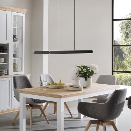 Schöner Wohnen 12577-18 - Lustră LED dimabilă pe cablu ADRIANA ROUND 2xLED/24W/230V 2700/3000/3500/4000/5000K 160 cm neagră