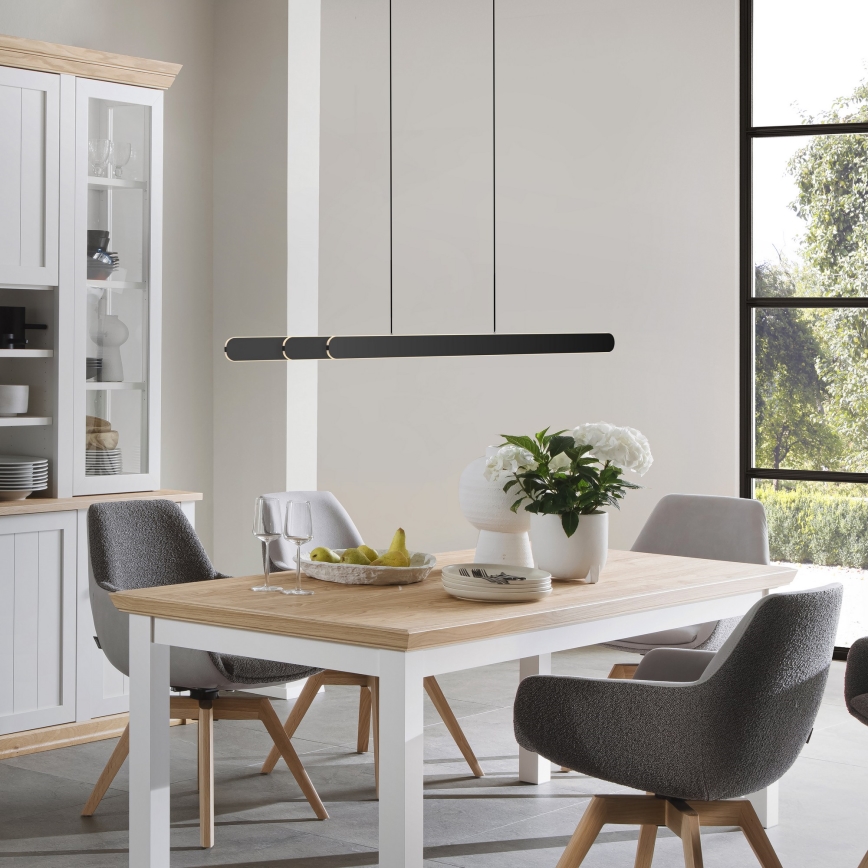 Schöner Wohnen 12577-18 - Lustră LED dimabilă pe cablu ADRIANA ROUND 2xLED/24W/230V 2700/3000/3500/4000/5000K 160 cm neagră