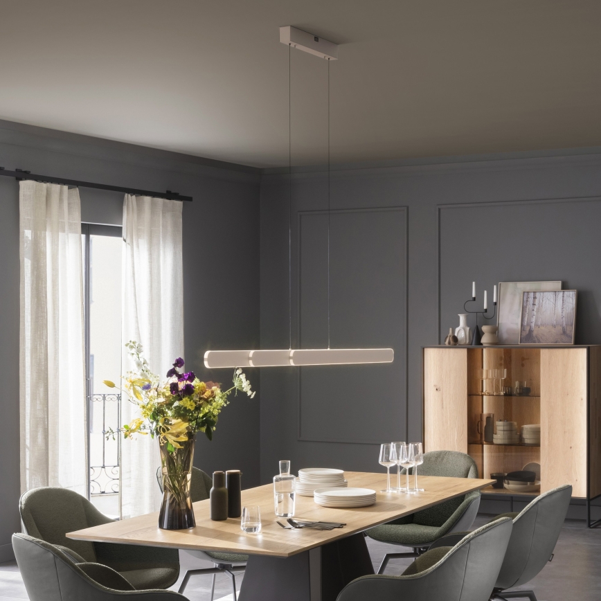 Schöner Wohnen 12577-39 - Lustră LED dimabilă pe cablu ADRIANA ROUND, 2xLED/24W/230V, 2700/3000/3500/4000/5000K, 160 cm, gri