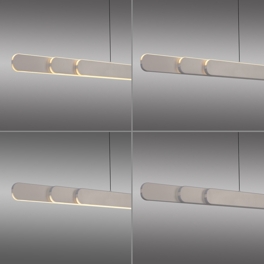 Schöner Wohnen 12577-39 - Lustră LED dimabilă pe cablu ADRIANA ROUND, 2xLED/24W/230V, 2700/3000/3500/4000/5000K, 160 cm, gri