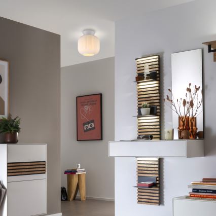 Schöner Wohnen 13574-16 - Plafonieră NAMI 1xE27/25W/230V, diam. 20 cm, albă