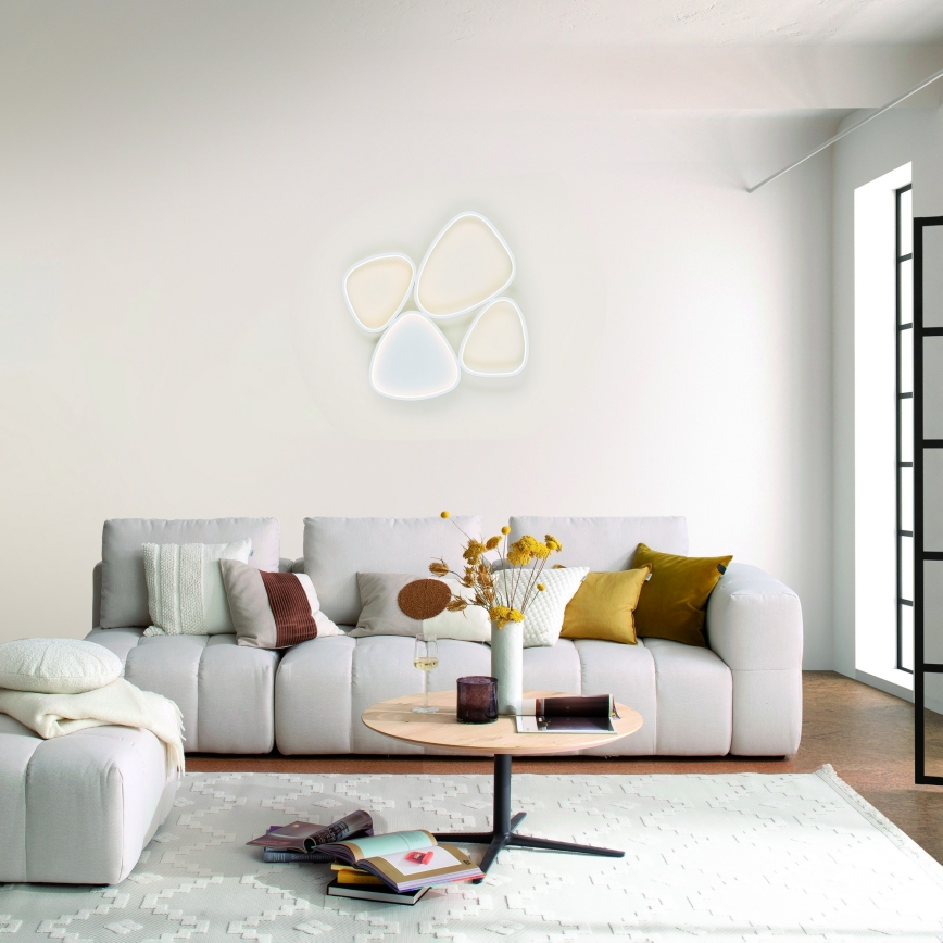 Schöner Wohnen 14038-16 - Plafonieră LED dimmabilă PEBBLES LED/35,5W/230V albă