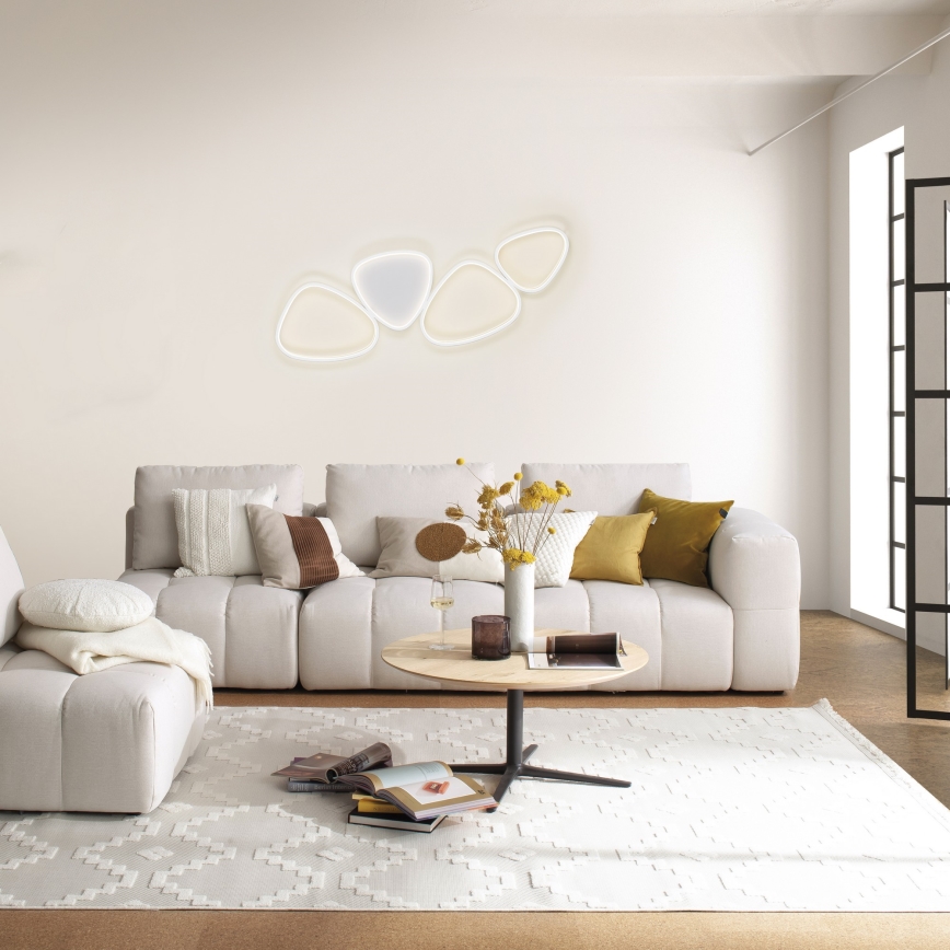 Schöner Wohnen 14039-16 - Plafonieră LED dimerizabilă PEBBLES LED/35,5W/230V albă