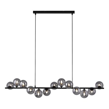 Schöner Wohnen 14504-18 - Lustră LED suspendată pe cablu DUBAI, 13xG9/3W/230V, 118 m, negru/fumuriu