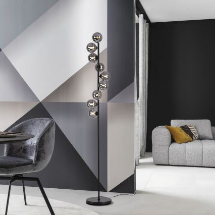 Schöner Wohnen 14506-18 - Lampadar LED DUBAI 9xG9/3W/230V negru/fumuriu
