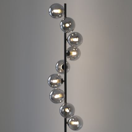 Schöner Wohnen 14506-18 - Lampadar LED DUBAI 9xG9/3W/230V negru/fumuriu