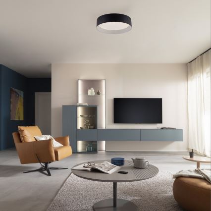 Schöner Wohnen 14593-18 - Plafonieră LED dimabilă TAVOLI, 10W, 230V, 2700-6500K, Ø 28,5 cm, negru, cu telecomandă