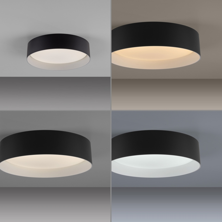 Schöner Wohnen 14593-18 - Plafonieră LED dimabilă TAVOLI, 10W, 230V, 2700-6500K, Ø 28,5 cm, negru, cu telecomandă