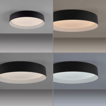 Schöner Wohnen 14594-18 - Plafonieră LED dimabilă TAVOLI LED/20W/230V 2700-6500K Ø 39 cm, neagră + telecomandă